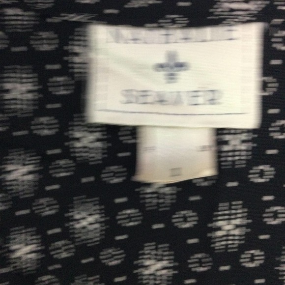 VTG Nathalie Seaver Women's Geometric Round Neck Short Sleeve Black Maxi Dress 1 - Picture 11 of 12